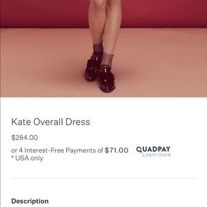 For Love and Lemons Kate Overall Dress Fall 18